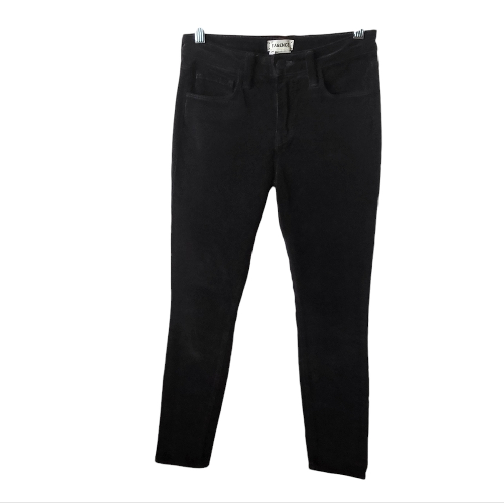 L'AGENCE Jeans Pinwale Corduroy Margot High Rise Skinny Size 26 Rich Expresso